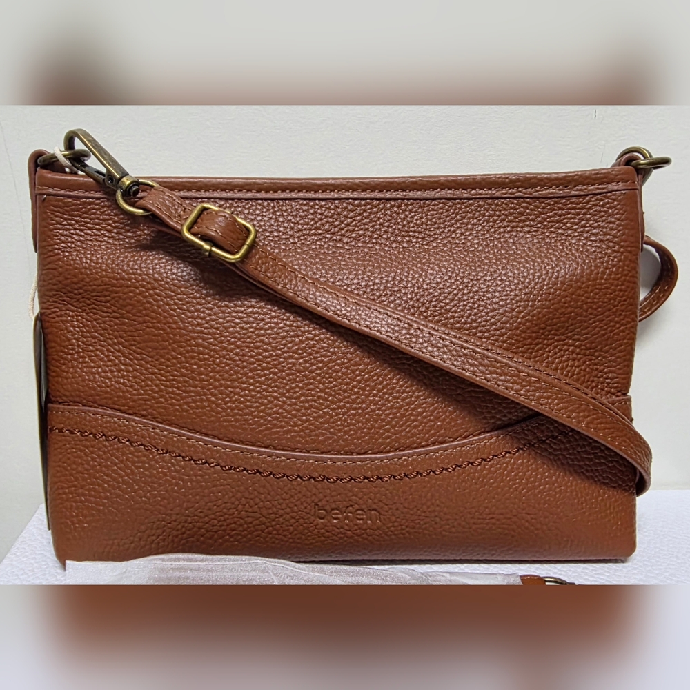 BEFEN Leather Crossbody/Clutch/WRISTLET RFID Bag NWT